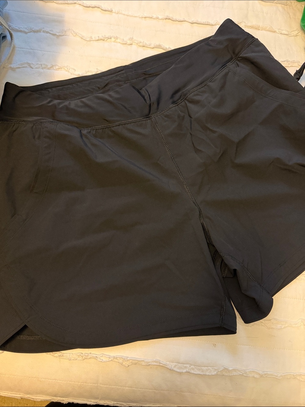 Lands' End Black Women's Swim Coverup Shorts